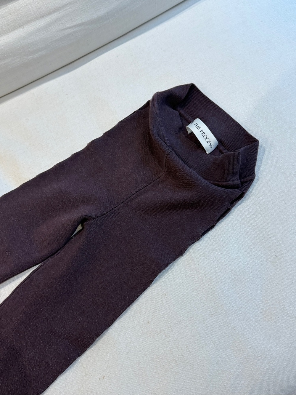 Live The Process Ribbed High-Rise Leggings - Dark Brown